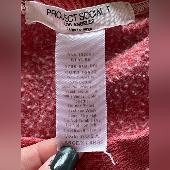 Project Social T Red Aspen Sweatshirt large/x-large - Picture 11 of 11
